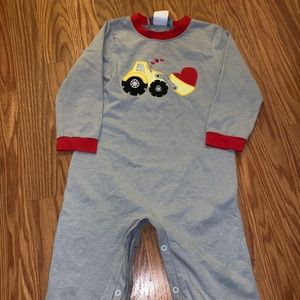 Valentines tractor romper